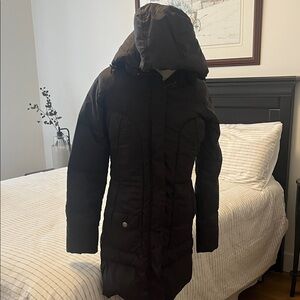 United Colors Of Benetton Chocolate Brown Hooded Puffer Coat